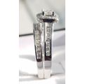 **WOW EFFECT | R74853** PRINCESS CUT BRIDAL TWINSET |1.300ct| DIAMOND RING | WHITE GOLD - BUY SAFE