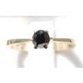 **BE UNIQUE** BLACK DIAMOND | 0.500ct | ROUND CUT | RING | YELLOW GOLD - BUY SAFE