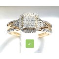 **PAVE COLLECTION | R29639 ** DESIGNER | 0.300ct | CLUSTER DIAMOND RING | YELLOW GOLD - BUY SAFE