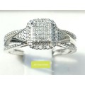 **PAVE COLLECTION | R29639 ** DESIGNER | 0.300ct | CLUSTER DIAMOND RING | WHITE GOLD - BUY SAFE