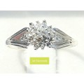 **STAR DESIGN COLLECTION | R21639** CLUSTER | 0.200ct | DIAMOND RING | WHITE GOLD - BUY SAFE