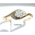 **NEW COLLECTION | R21639** CLUSTER DESIGN | 0.200ct | DIAMOND RING | YELLOW GOLD - BUY SAFE