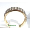 **EXCLUSIVE DESIGN | R81463** TWO ROW DESIGN | 2.190ct | DIAMOND BAND | YELLOW GOLD - BUY SAFE