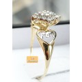 **GORGEOUS | R29639** DESIGNER | 0.250ct | CLUSTER DIAMOND RING | YELLOW GOLD - BUY SAFE