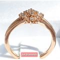 **SUPERB DESIGN | R29639** ROUND / BAGUETTE CUT | 0.400ct | DIAMOND RING | ROSE GOLD - BUY SAFE