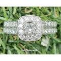 **HUGE SPECIAL | R76327** PAVE | ROUND / PRINCESS | 1.350ct | DIAMOND RING | WHITE GOLD -BUY SAFE