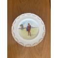 Vintage Royal Doulton English China Decorative plate depicting a Shakespeare character 26.5 x 26.5cm