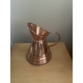 Vintage handmade copper large pitcher in excellent condition.