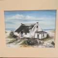 Unframed Cape Fisherman`s cottage painting - artist print