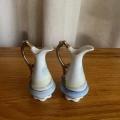 Vintage porcelain mini pitcher set of 2