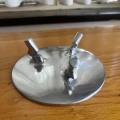 Round pewter stand