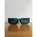Forest rectangle green funky sunglasses