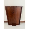 Large old-fashioned wooden tray in good condition