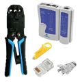 RJ45 Network LAN Combo Network Cable Crimper and Test Kit complete for DIY
