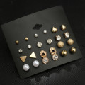 24 piece Earring set in gold.