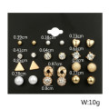 24 piece Earring set in gold.