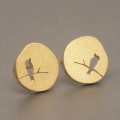 Gorgeous Rose gold, Gold or silver bird earrings