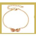 Stunning Double infinity gold plated bracelet