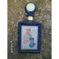 1969 J.W. Dant Cobalt Blue Whiskey Bottle - 1919-1969 50th Anniversary