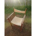 ANTIQUE FOLD UP CHAIR,THE BACK FABRIC NEED TLC. COURIER OPTION ONLY