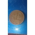 VERY RARE 1934 1/2d SUID AFRIKA LOW MINTAGE 325,830