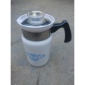 Corning Ware Blue CornflowerStove Top Perculator Coffee / Tea Pot