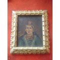 wow stunning painting of a Inca,history of this piece unknown 13cm x 15cm with frame