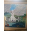 RARE FIND,A PAINTING OF THE N.G CHURCH IN ROBERTSON 1990