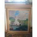 RARE FIND,A PAINTING OF THE N.G CHURCH IN ROBERTSON 1990