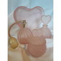 Pretty Pink glass Dressing table set*