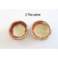 A SET OF 4 SMALL LINNWARE PATE DISHES---8cm Diam:
