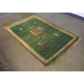 HAND-KNOTTED GREEN DHURRIE KELIM CARPET!! 1700mm - 1100mm