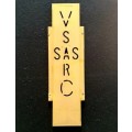 SAS / SAR SIDING METAL PLATE. 38 CM X 10 CM. ( S.A. RAILWAYS ) 1980s