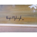 Large framed Hugo Myburgh 1989 painting