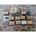 Very old match collection, some full some empty