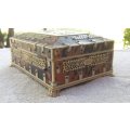 19TH CENTURY GENUINE TORTOISE SHELL AND BONE DESK BOX !
