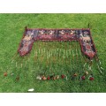 STUNNING HAND KNOTTED PURE WOOL PERSIAN CARPET TENT DOOR HANGING