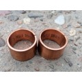 2 solid copper napkin rings