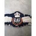 British WW2 Pilots Cloth Badge - RAF Wings -