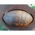 LARGE Original Handcrafted Spinning LIONS Rugby Ball!!! 400mm x 280mm ONE OF A KIND