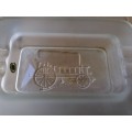 made in holland glass ashtray voortrekker  1938