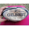A VERY SCARCE MEDIUM RUGBY BALL WITH 17 SHARKS SIGNATURES -MAY BE SOME RARE !