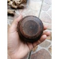 Small african wood carved trinket holder