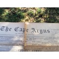 The Cape Argus` 2 January 1896. Original newspaper. Highly collectable document. Some tears