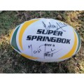 Signed superspringbok rugby ball. 6 signatures