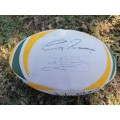 Signed superspringbok rugby ball. 6 signatures