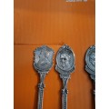 Vintage spoon set of 10 old South African presidents faces, birth date and death dates