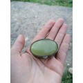 Small vintage pill holder with semi precious stone lid