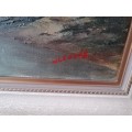 Massive original JL FOURIE painting. Frame 136cm x 90cm without 119cm x 75cm