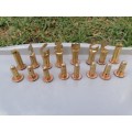 Rhodesian military chess set,pieces constructed from bullet cases